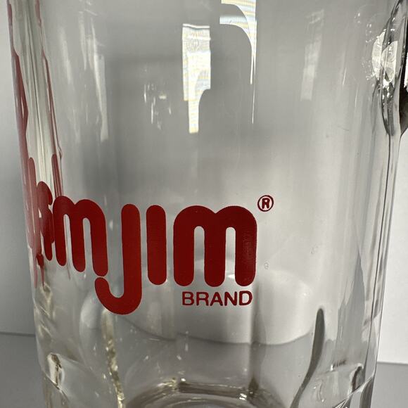 Slim Jim Glass 1 Liter Weighted Beer Mug Tall Thick Glass With Handle 8”H x 4”W - Picture 3 of 7